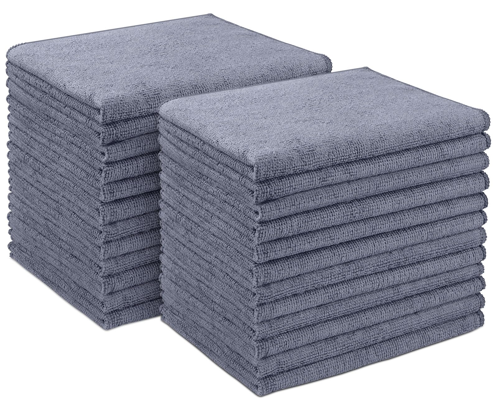 AIDEA Microfibre Cleaning Cloth 24 Pack, 30CMX40CM Microfiber Towel for Cars, Soft & Absorbent Microfiber Towels, Lint Free Cleaning Cloth, Premium Wash Cloth for House, Kitchen, Car, Shop Towels