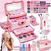 Kids Makeup Sets for Girls - Kids Makeup Sets for Girls 5-8, Maquillaje para Niñas, Play Make Up Kit, Best Toys for Little Girl,Princess Toddler Kid Stuff, Ages3456789 10 Year Old Girl Birthday Gifts