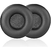 MDR ZX110NC Replacement Ear Pads Compatible with Sony MDR ZX110NC MDR ZX110 Noise-canceling Headphones, Akkiv Earpads Cushions with Soft Protein Leather and Memory Foam (Black)