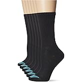 Hanes Ultimate 6-Pack Women's Lightweight Breathable Wicking Cool Comfort Crew Socks