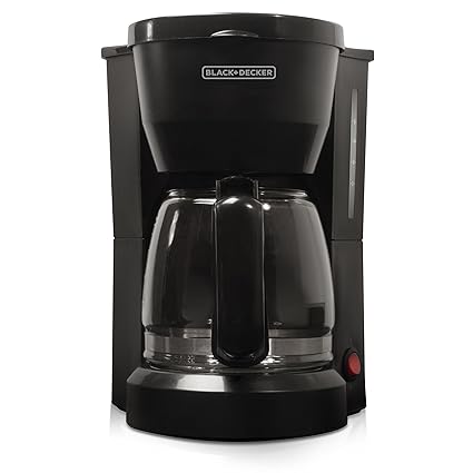 Black & Decker DCM600B 5-Cup Coffeemaker, Black