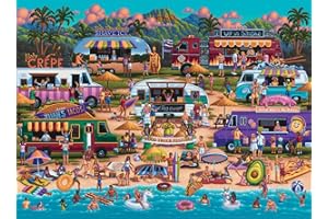 Buffalo Games - Pun Fuzzles - Hawaiian Food Truck Festival - 1000 Piece Jigsaw Puzzle