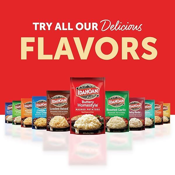 IDAHOAN MASHED POTATOES, BUTTERY HOMESTYLE, 4 OZ