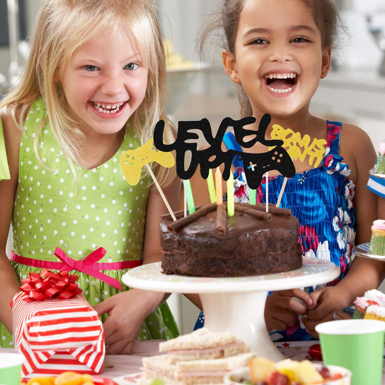 Blulu 50 Pieces Niveau Superieur Jeu Gateau Topper Cake Toppers Jeu Cupcake Topper Du Jeu Pour Decorations De Fete Danniversaire A Theme Du Jeu Video Jeux Et Jouets Decorations Et Accessoires De