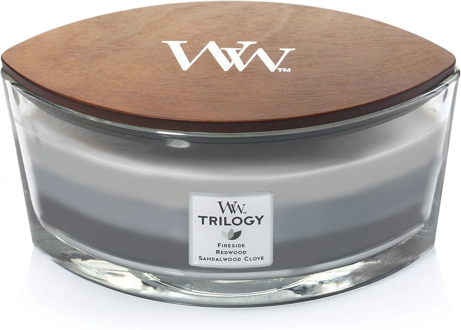 WoodWick Ellipse Trilogy Scented Candle, Warm Woods