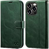 OCASE Compatible with iPhone 15 Pro Max Case Wallet Case, PU Leather Flip Folio Case with Card Holders RFID Blocking Kickstand Shockproof Phone Cover 6.1 Inch 2023, Blackish Green