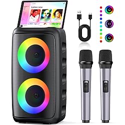 Karaoke Machine, Portable Bluetooth Speaker, PA