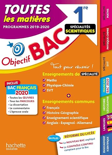 Download Objectif Bac 1re Enseignements communs + Spécialités Maths-Physique-Chimie-SVT BAC 2020 PDF