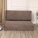 LOVMOC Fluffy Soft Bean Bag Sofa Bed, Extra Wider