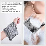 Sibba Exfoliating Washcloth 100cm Black Nylon Shower Towel 1PC view 4