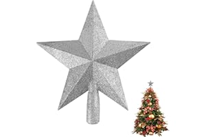 HOSLIPOPER Mini Christmas Tree Topper Small Star Tree Topper, Christmas Star Treetop for Small Christmas Ornaments Decorative Tree Star for Xmas Christmas Party
