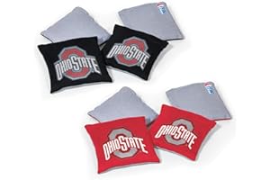 NCAA College Dual Sided Bean Bags by Wild Sports, 8 Count, Premium Toss Bags for Cornhole Set - Great for Tailgates, Outdoors, Backyard