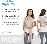 Moby Elements Taupe Baby Wrap Carrier Newborn to Toddler 16.5ft view 2