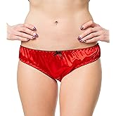 Satini Women's Lingerie Frilly Bikini Briefs Knickers Satin Panties
