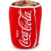 Coca-Cola Red Fountain Cup Plush Soda Pop Throw Pillow, 12 In | Plush fill, soda-cup shape; officially licensed; soft huggable feel; fun retro accent for sofa, chair, or bed