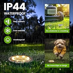PATIOWIN Mini Solar Ground Lights, 12 Pack Solar