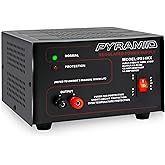 Pyramid Universal Compact Bench Power Supply- 12 Amp Linear Regulated Home Lab Bench-top AC-to-Dc 12V Converter w/ 13.8V Dc 115V AC 270W Power Input, Screw Type Terminals, Cooling Fan- PS14KX.5