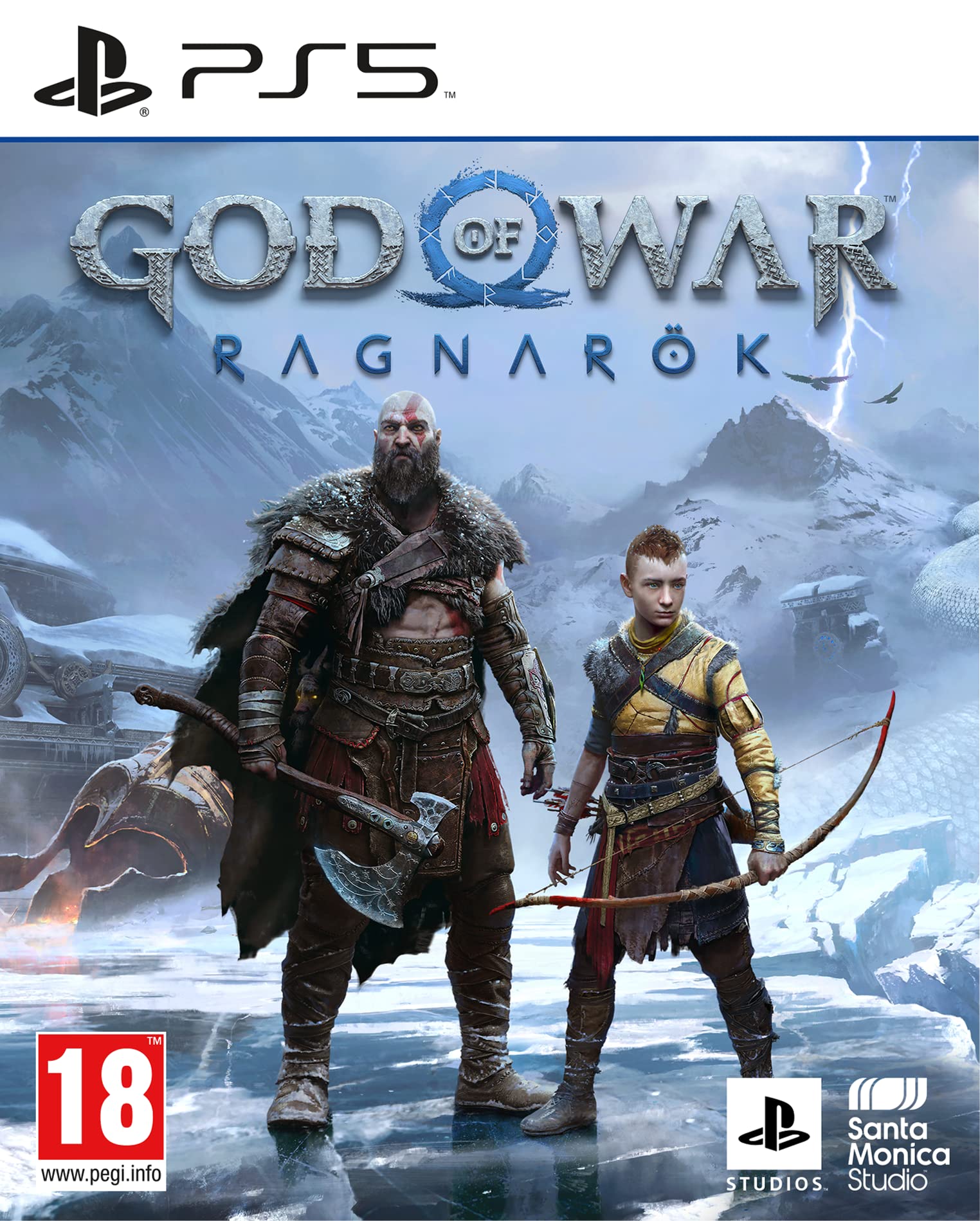 Sony, God Of War Ragnarök PS5, Jeu d'Action-Aventure, Édition Standard, Version Physique avec CD, En Français, 1 joueur, PEGI 18, Pour PlayStation 5 Image