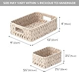 GRANNY SAYS Wicker Storage Baskets Set of 3 Large and Small Brown view 4
