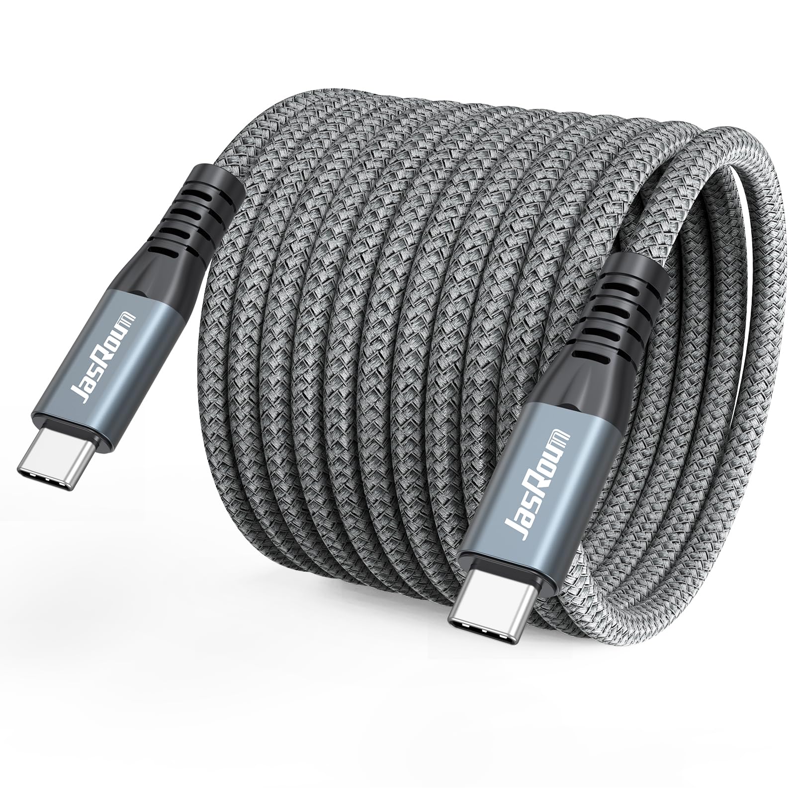 Photo 1 of JasRoum USB C Cable 15ft with USB3.2 Gen 2 Standard, 20Gbps High Speed Data Transfer & 140W Charging & 4K@60Hz Video USB-C to Type C Cord for Monitor Game Controller Hub Dock Laptop Phone Camera etc.