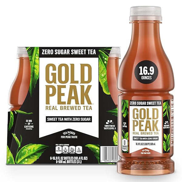 GOLD PEAK TEA, DIET TEA, 16.9 FL OZ, 6 PACK