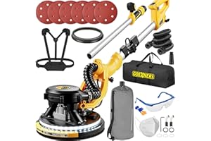 Drywall Sander, 950W 8.5A Electric Drywall Sander with Vacuum Dust Collector, 9 Variable Speed 800-2100RPM, 26FT Power Cord, 