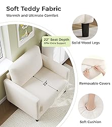 Welzona Sofa Accent Chair, 33" Reading Chair for