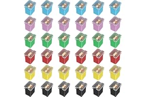 Joinfworld 36 Pcs Jcase Fuse Automotive Low Profile Jcase Box Shaped Fuses Assortment Kit (20A, 30A, 40A, 50A, 60A, 80A) for 