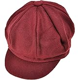 ZLYC Womens Classic Newsboy Caps Visor 8 Panel Gatsby Cabbie Hat