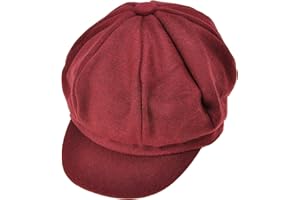 ZLYC Womens Classic Newsboy Caps Visor 8 Panel Gatsby Cabbie Hat