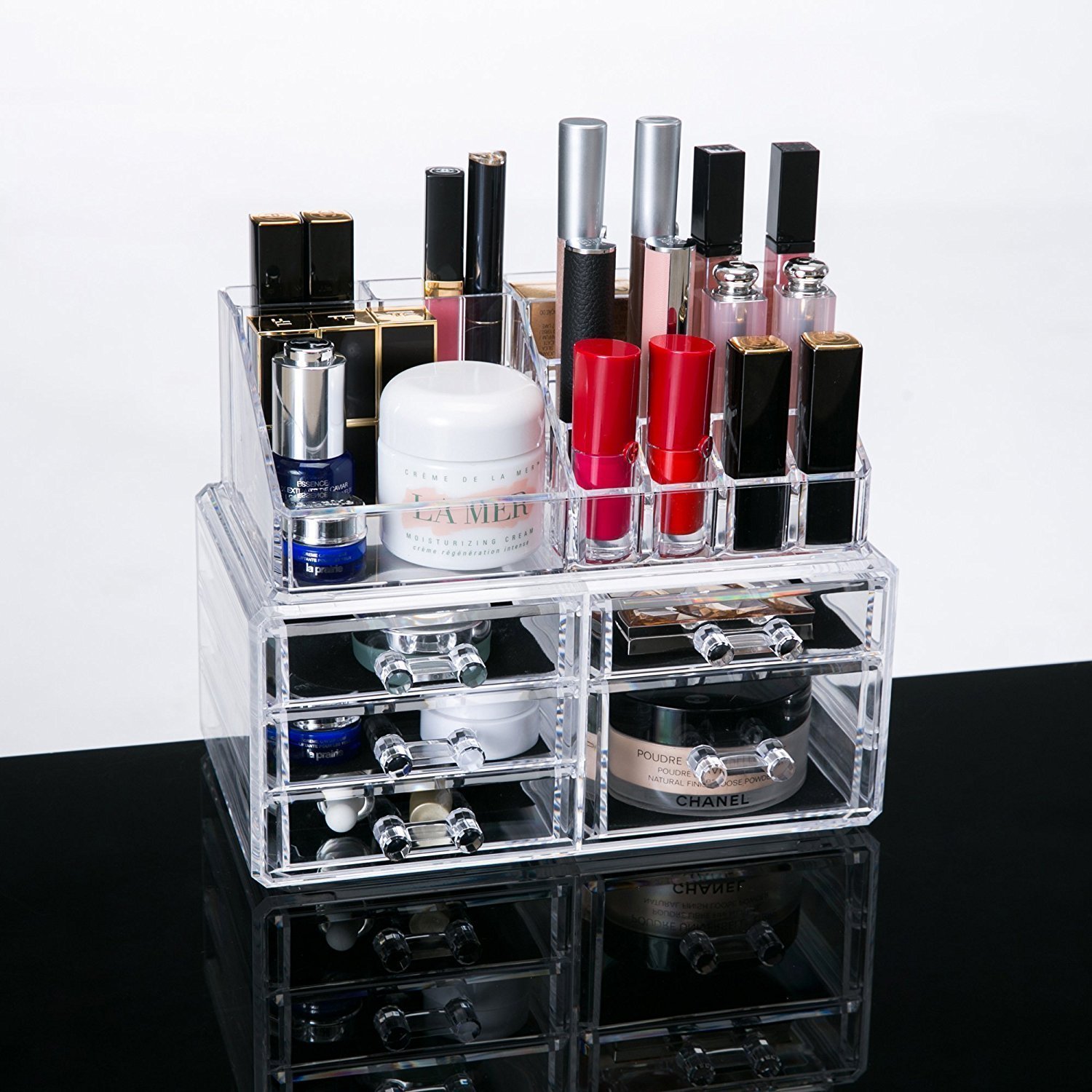Buy The Vogue Nation 5 Drawers Cosmetic Organizer Clear Acrylic