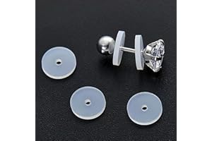 50~100Pcs Silicone Earring Backs Stopper for Piercings, Clear Discs Stabilizer Pads for Healing Non Pull Piercing Discs, 7mm 