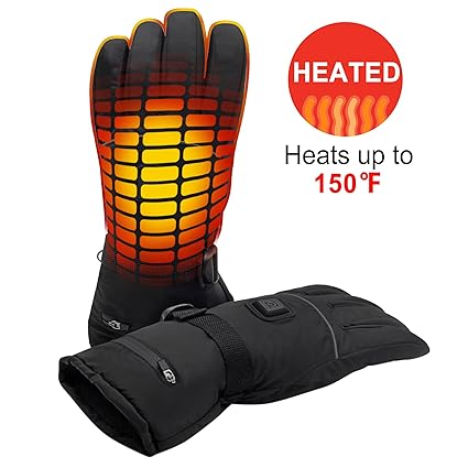 Svpro Elektrisch Beheizte Handschuhe, Winddicht Akku Beheizt Handschuhe Warm Winter Outdoor Sports Handschuhe Handwärmer für 