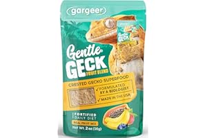 Gargeer 2oz Complete Crested Gecko Food Diet. Premium Mix, Ready to Use Freshly Made Powder. Unique Formula, Developed & Made