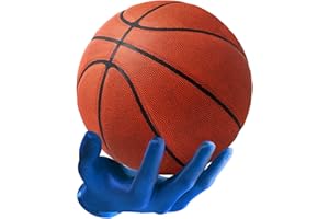 MillMB Handmade Secure Wall Mount Basketball Display Hand Basketball Holder for Garage Man Cave Furniture Basketball Stand Display Ball Display Case Wall Storage for Basketball Football