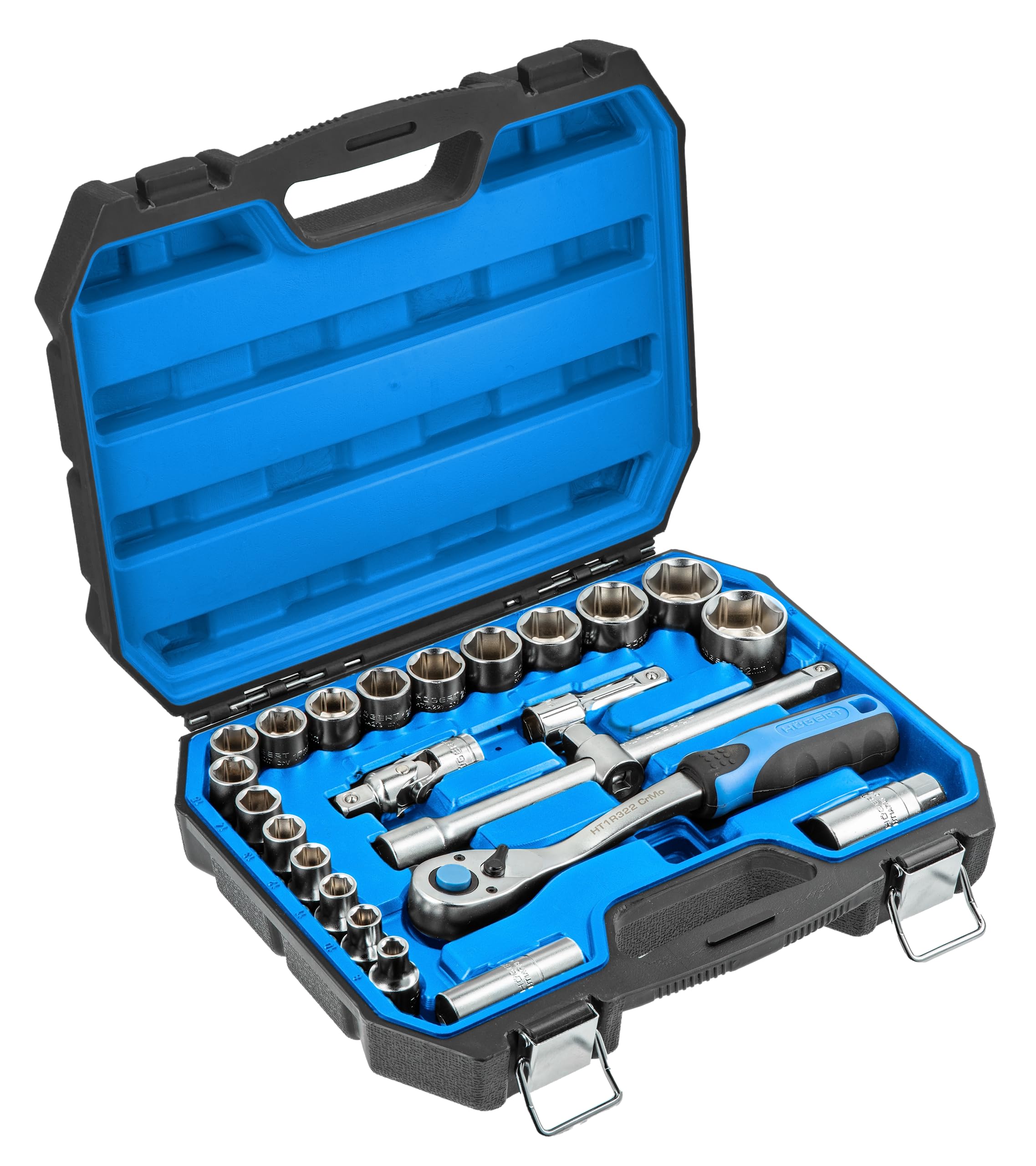 HÖGERT TECHNIK - 24-Piece Tool Set with Socket Spanner Attachments, Ratchet and Accessories, Cr-V Steel Ratchet Set with 72-Tooth Mechanism for DIY, Home and Workshop — image 1