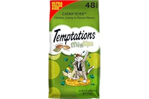 Temptations MixUps Catnip Fever Flavor Crunchy and Soft Cat Treats, 48 oz. Bag
