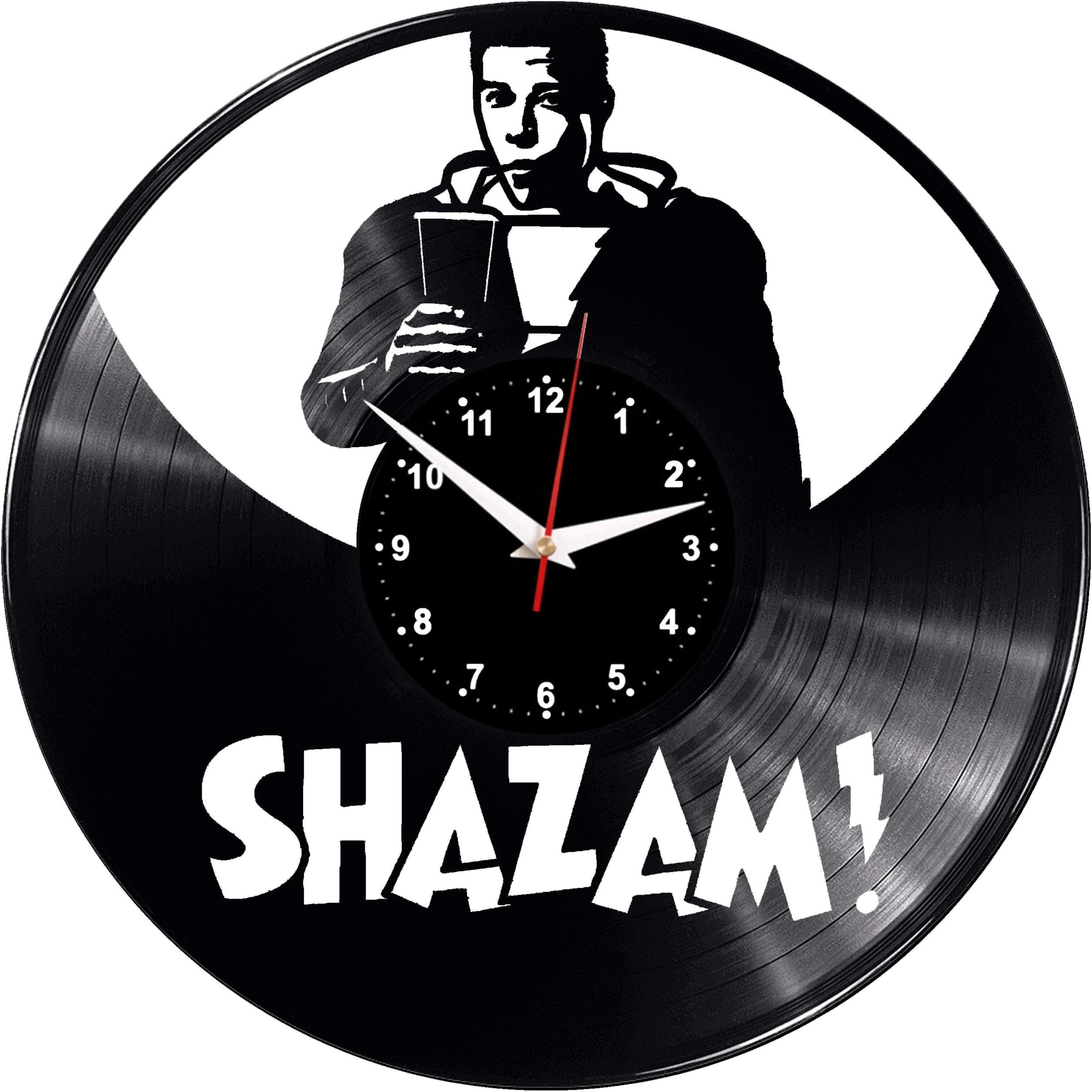 EVEVO Shazam Wall Clock Vinyl Record Vinyl Clock Shazam