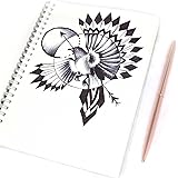 Dotted Notebook &ndash; Bullet Journal - A5 Sized Spiral Travel Journal with Rose Gold Pen - Best for Bullet Journaling & Drawings - 160 Dot Grid Pages with Transparent Cover &ndash; by Hieno Supplies