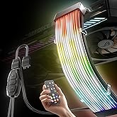 Asiahorse Aurora Pro RGB Cable Cover with 108 Addressable LEDs, RGB Power Cable Cover for Motherboard and GPU/PC Power Supply