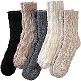 Women Fuzzy Slipper Socks Fluffy Cozy Comfy Cabin Plush Warm Thermal Winter Soft Home Sleep Socks