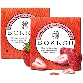 Bokksu White Chocolate-Infused Freeze Dried Strawberries | 6-Piece Box (2-Pack) - Authentic Japanese Individually Wrapped Freeze Dried Strawberry Fruit Snacks in Elegant Gift Box.