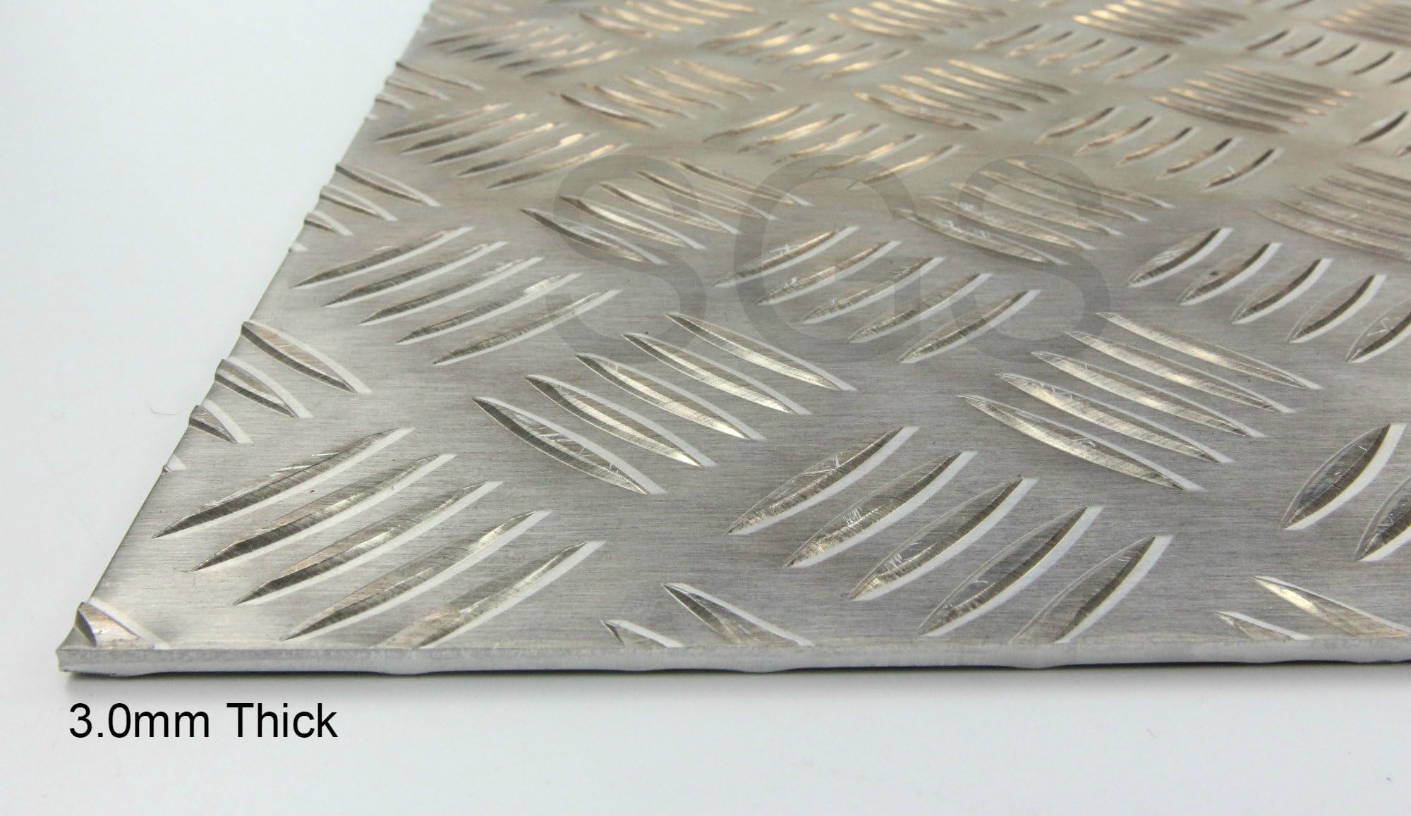 3.0mm Thick Aluminium Chequer Plate - 23 sizes to choose from (200mm x 100mm)