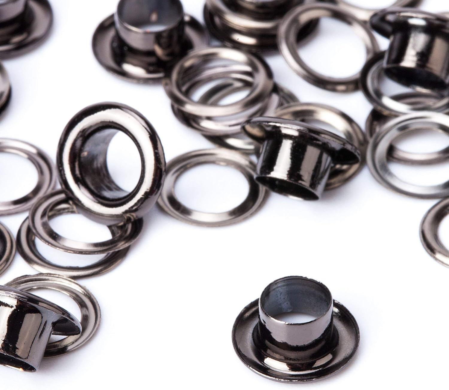 100 x 20mm Gun Metal Eyelets Grommet Chrome Coated Brass Based Rust