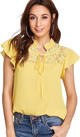 chiffon blouses amazon