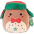 Squishmallows 10-Inch Peterson The Christmas Gingerbread Man - Official Jazwares Plush - Collectible Soft & Squishy Stuffed Animal Toy - Add to Your Squad - Gift for Kids, Girls & Boys