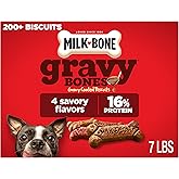 Milk-Bone GravyBones Dog Biscuits, Gravy Coated Small Dog Treats, 7 Lb. Box