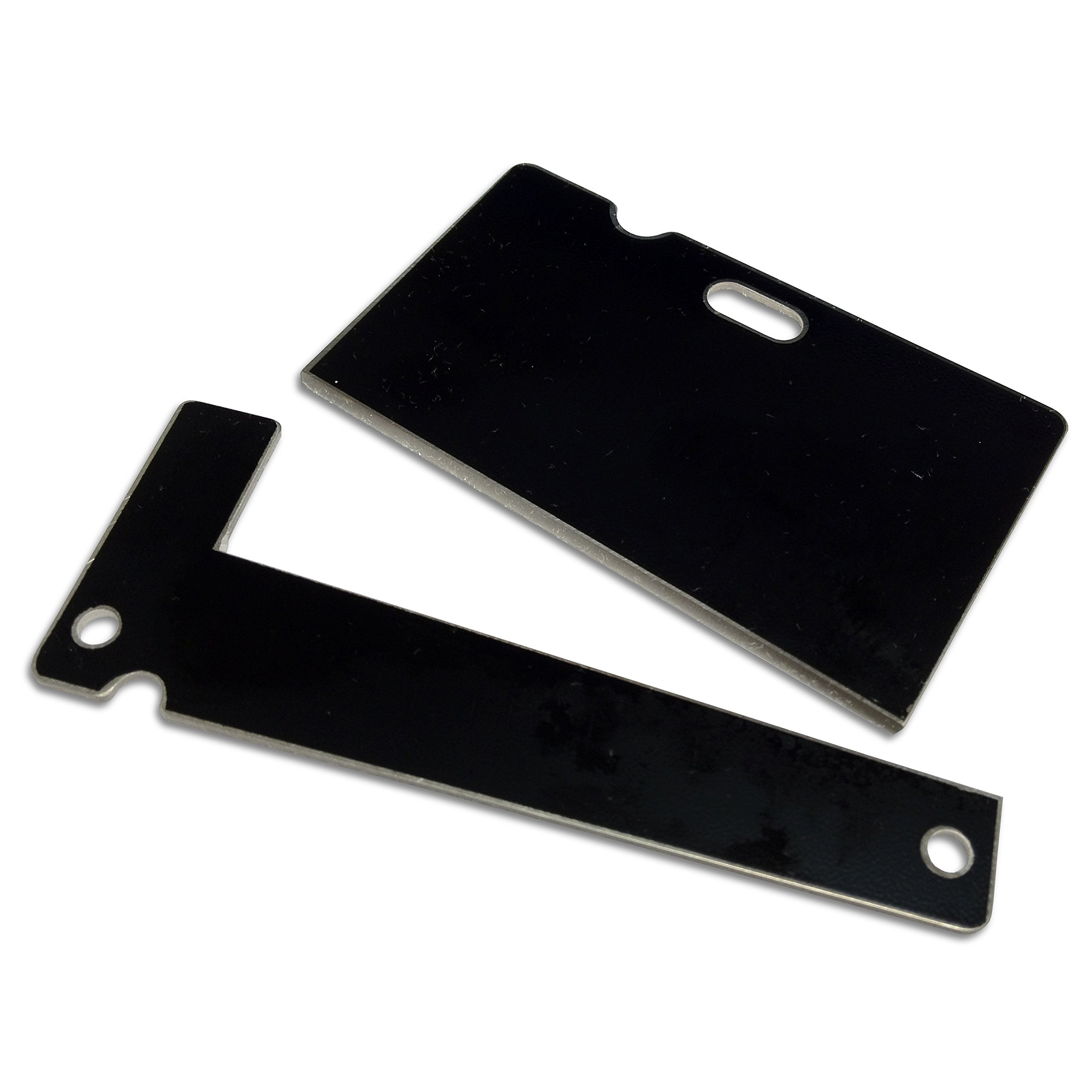 START International ZCM1000P254 Upper and Lower Blade Accessory Set for zcM1000-2 (M1000) UK, zcM2000-2UK Electric Tape Dispensers, Silver (Pack of 2)