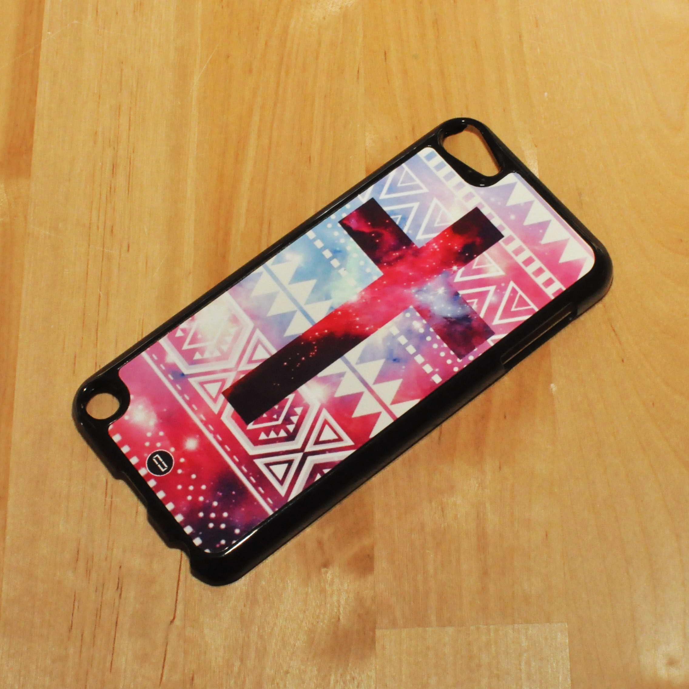 Case Cover for Apple iPod 5 Aztec Tribal Galaxy Universe Space Cross Jesus Christ The Great Lord Christian Nebula Infinity Duraterm Technology
