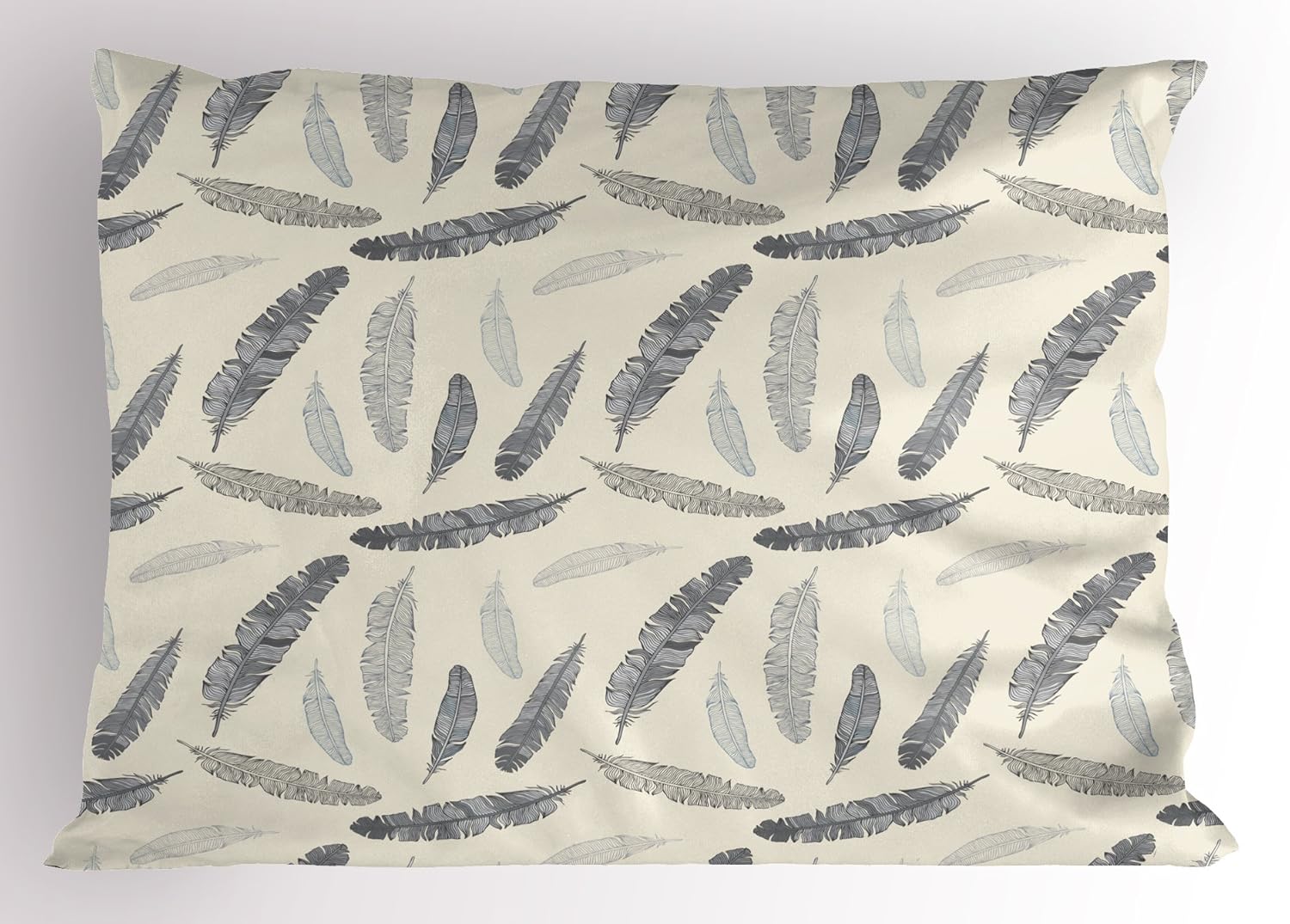 Ambesonne Feather Pillow Sham Pattern Of Quills Hand Drawn Tribal